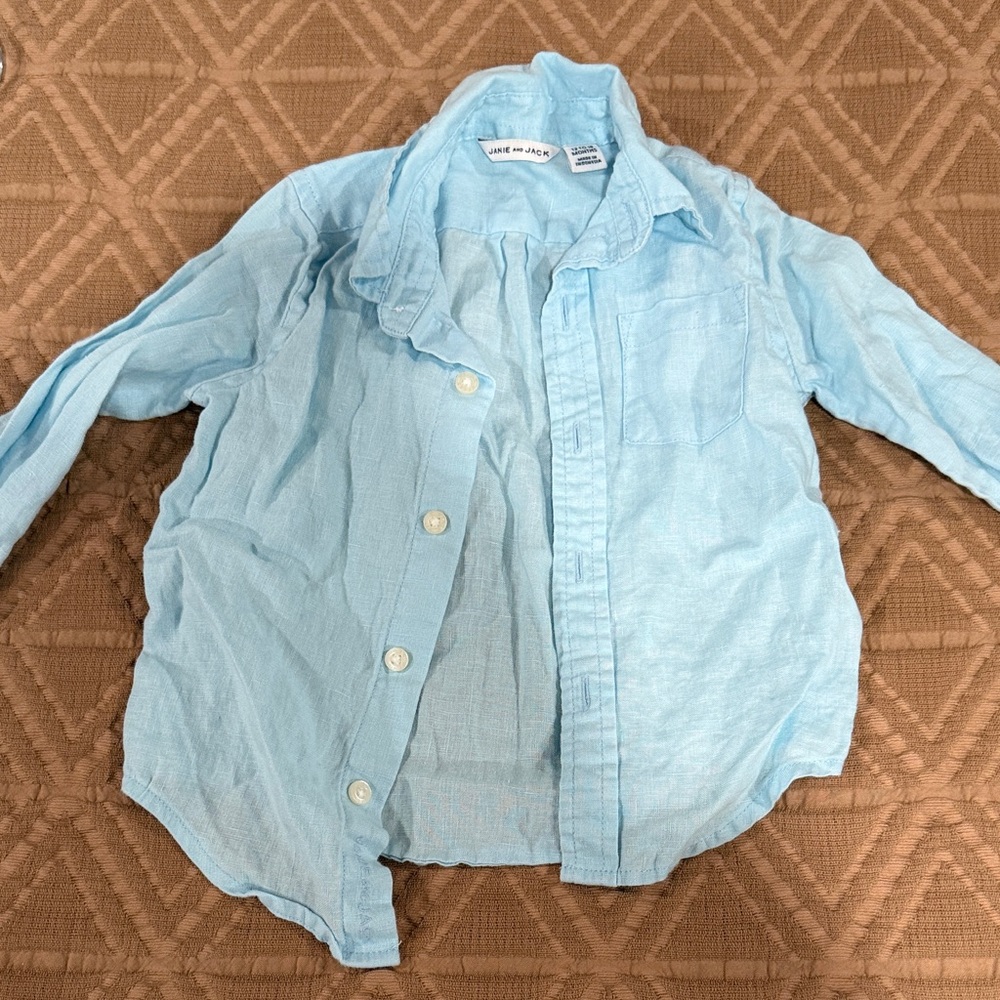 Janie and Jack Sky Blue Shirt